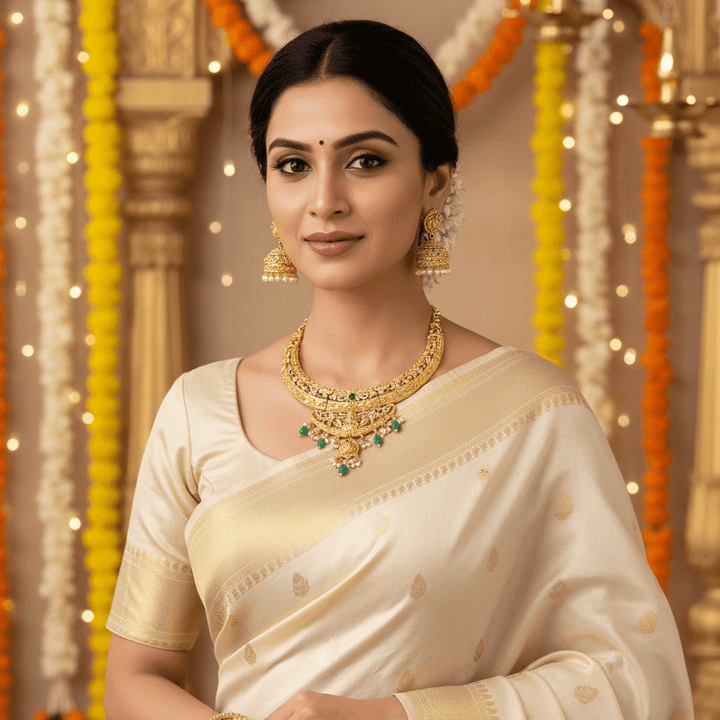 Golden Annapurnataa Hasli Temple Jewellery Set - New Arrival