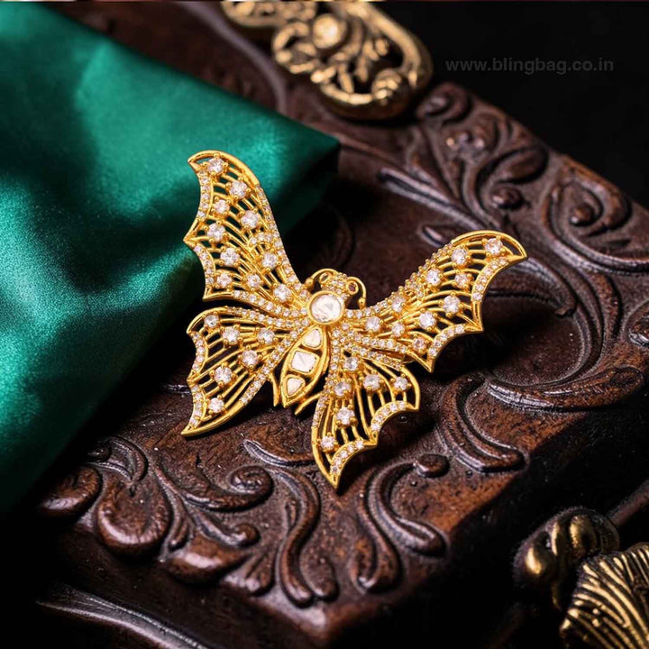 Golden Celestial Flutter Brooch