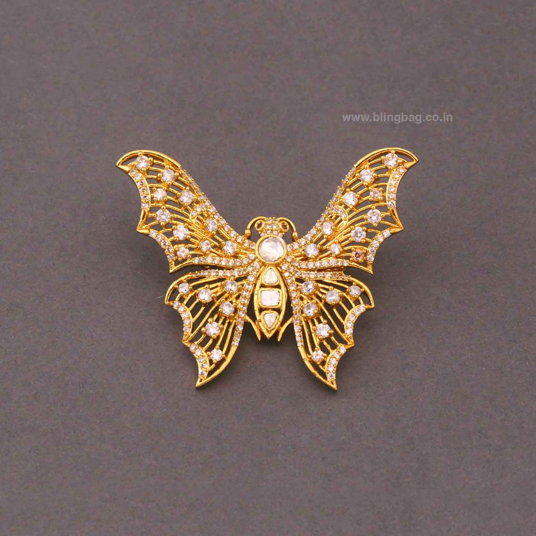 Golden Celestial Flutter Brooch