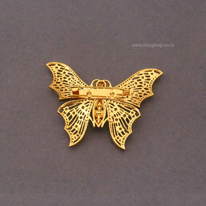 Golden Celestial Flutter Brooch