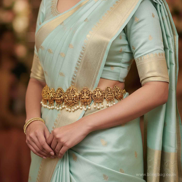 Golden Chamunda Temple Waist Belt