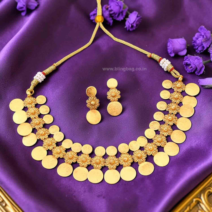 Golden Chamundaya Temple Jewellery Set - New Arrival