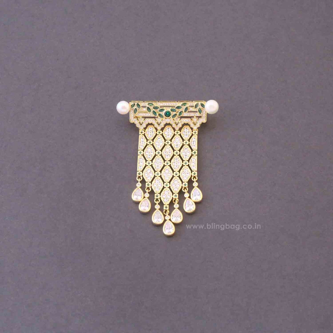 Golden Chandelier Brooch