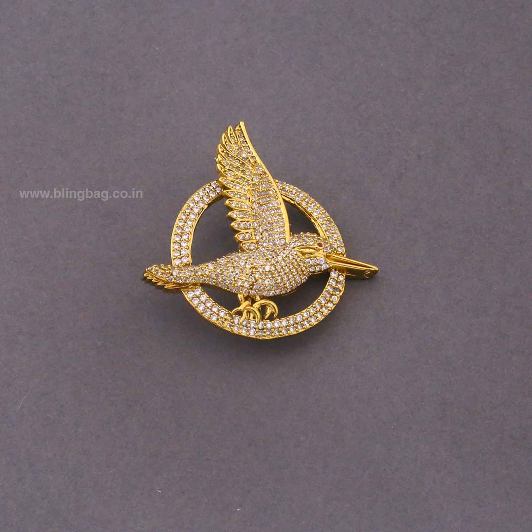 Golden Circle Parrot Brooch