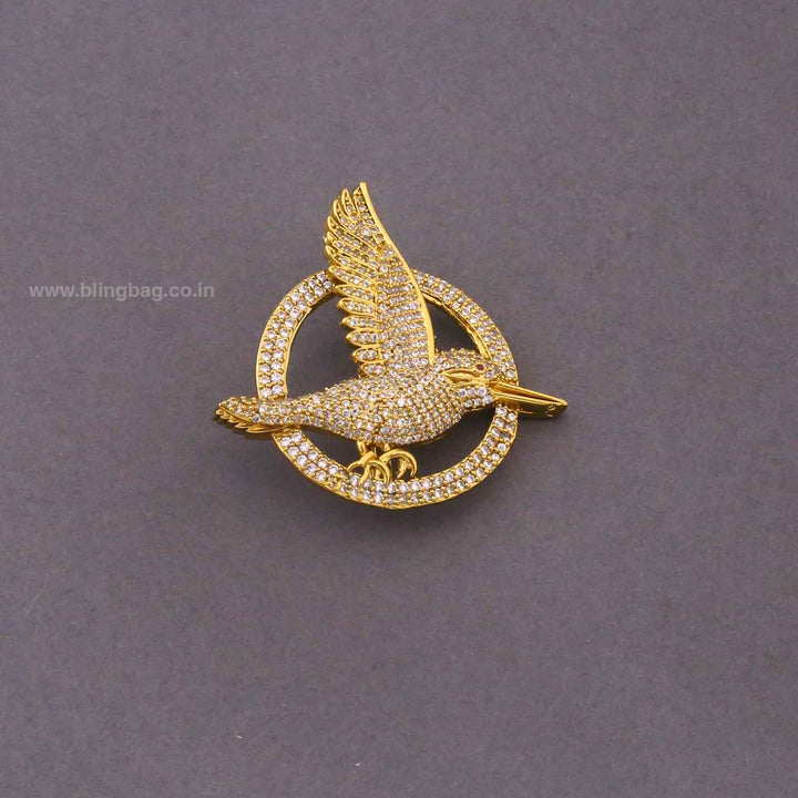 Golden Circle Parrot Brooch