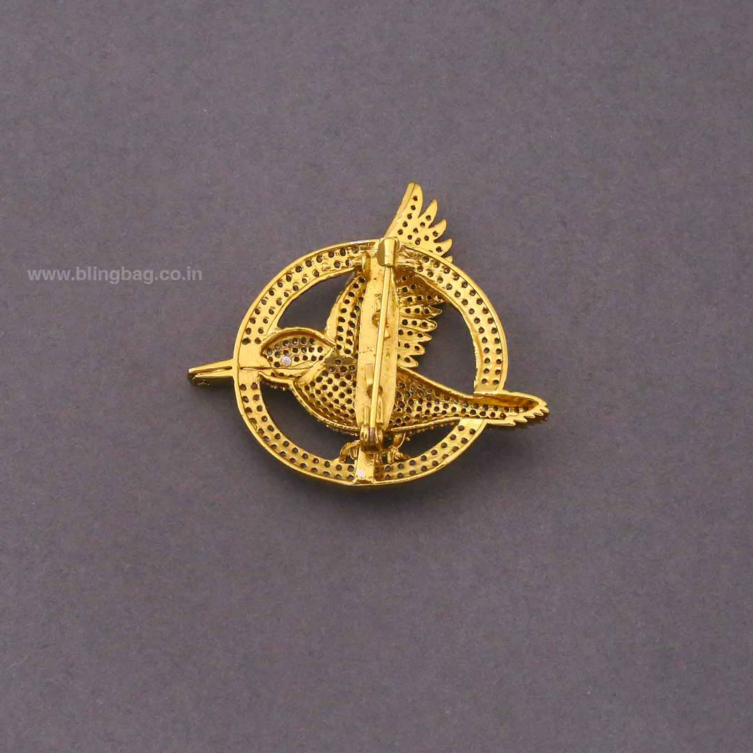 Golden Circle Parrot Brooch