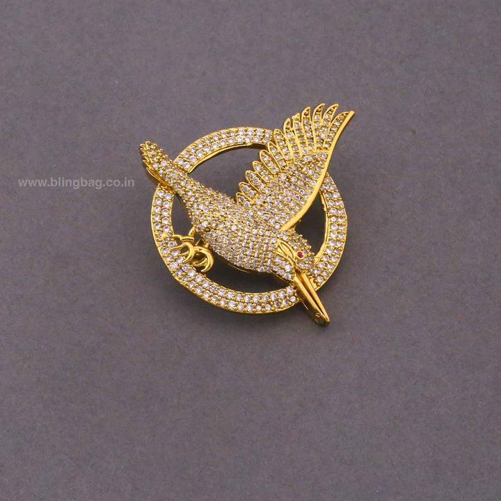 Golden Circle Parrot Brooch