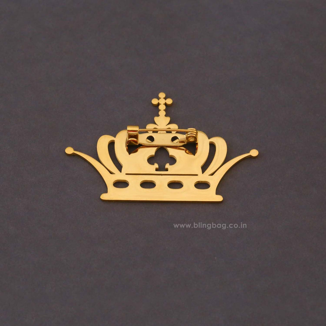 Golden Crown Brooch