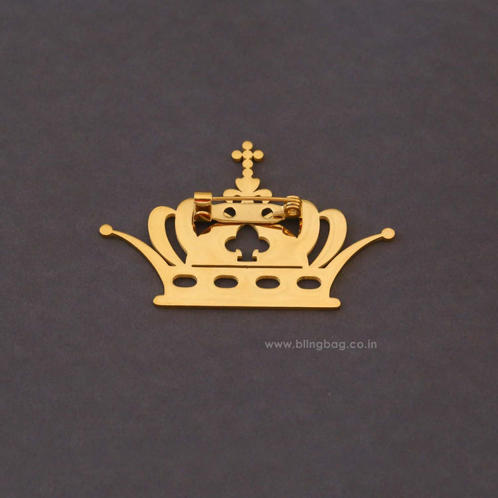Golden Crown Brooch