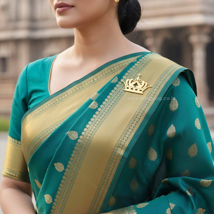 Golden Crown Brooch