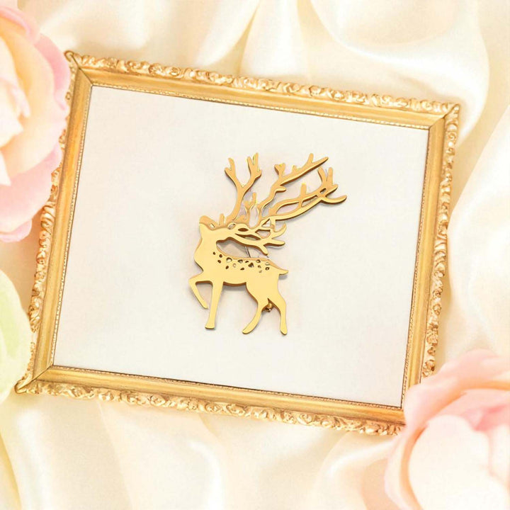 Golden Deer Brooch
