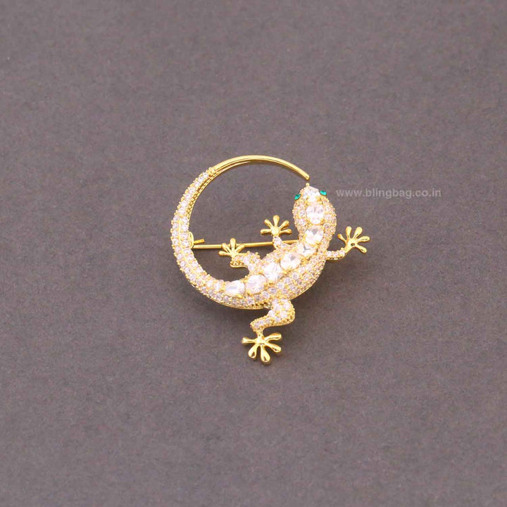 Golden Desert Gecko Brooch