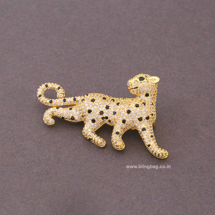 Golden Dot Cheetah Brooch