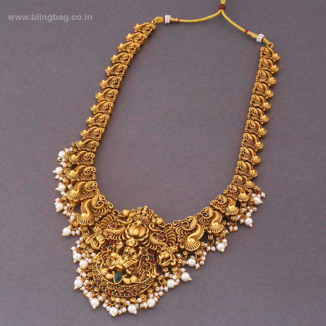 Golden Duryashriyam Bridal Temple Jewellery Set- New Arrival