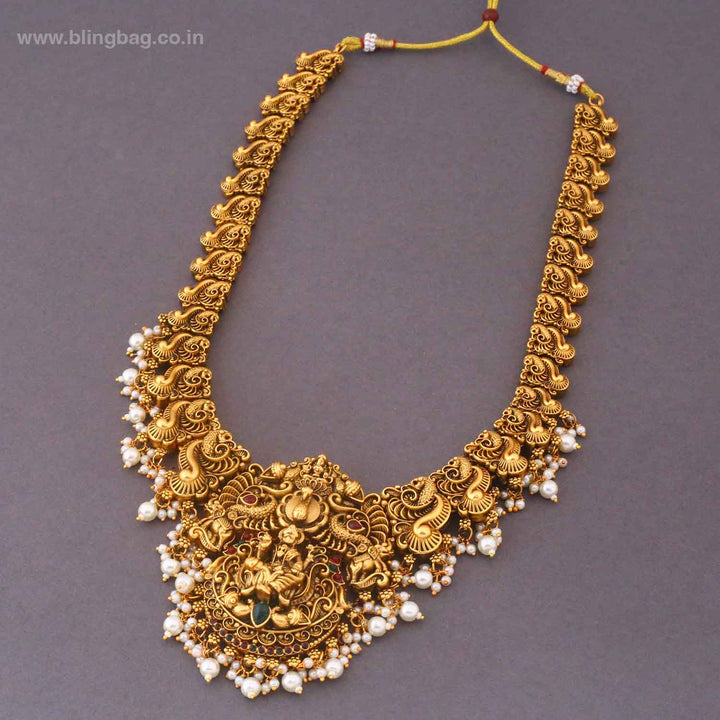 Golden Duryashriyam Bridal Temple Jewellery Set- New Arrival