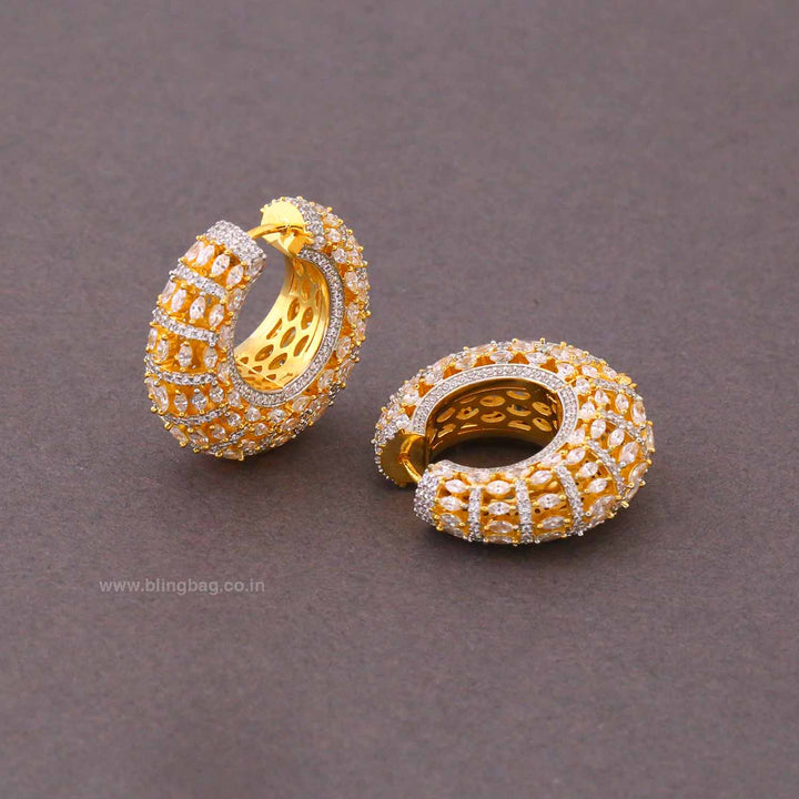 Golden Evange Zirconia Hoops