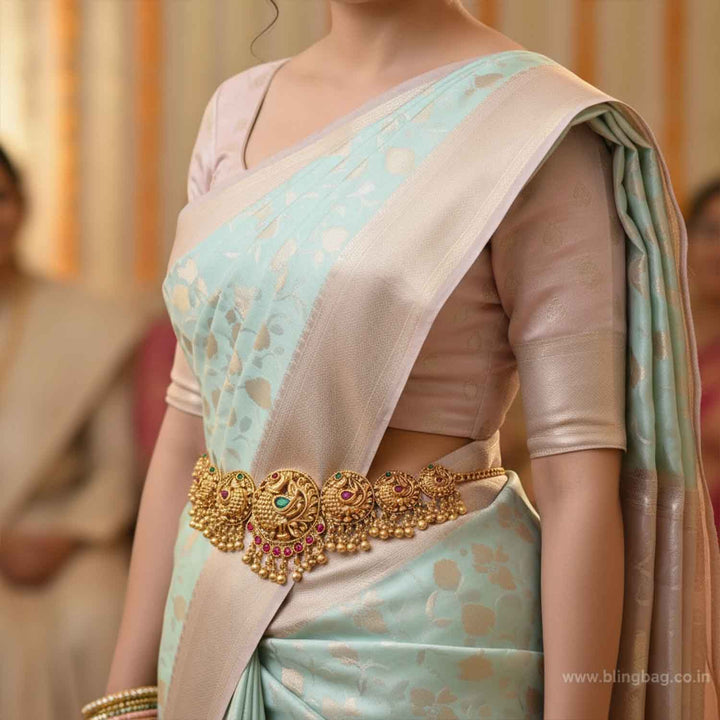 Golden Gayatri Antique Waist Belt