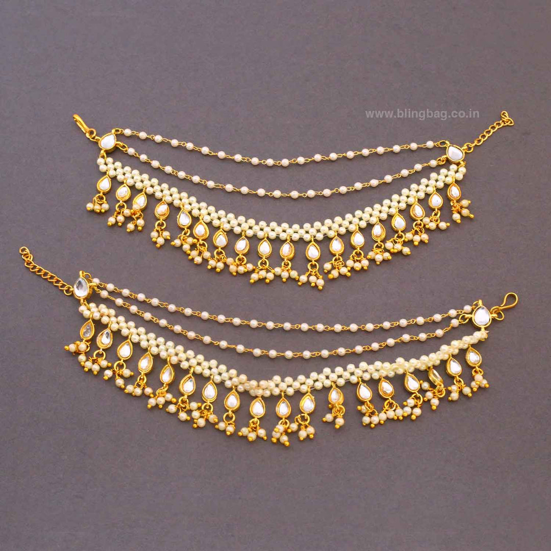 Golden Girijai Antique Ear Chain