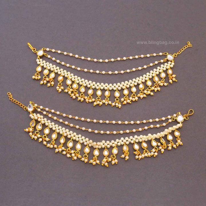 Golden Girijai Antique Ear Chain