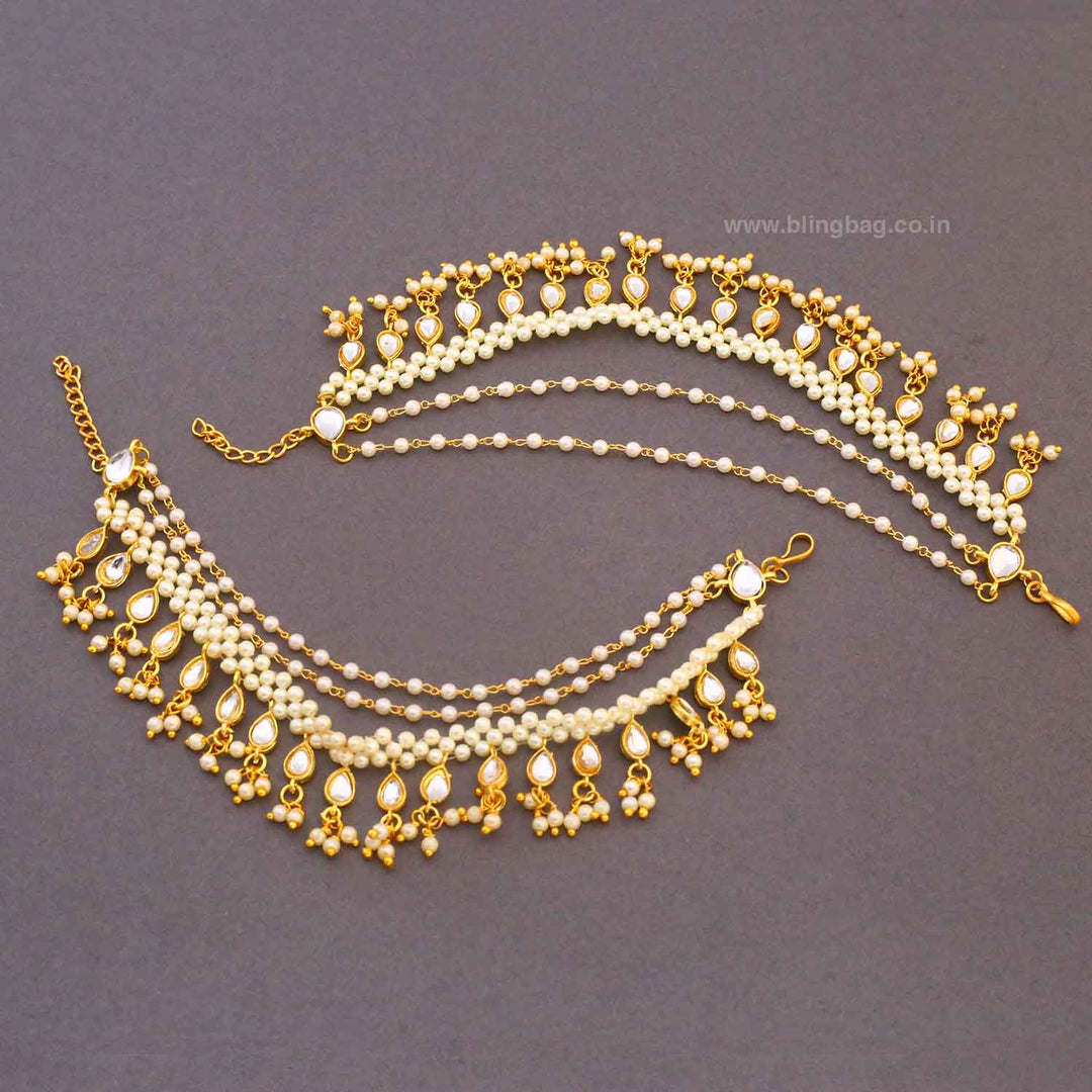 Golden Girijai Antique Ear Chain