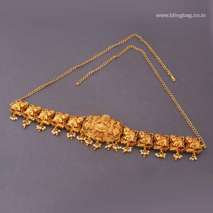 Golden Gridari Temple Waist Belt