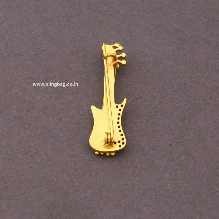 Golden Guitar Brooch