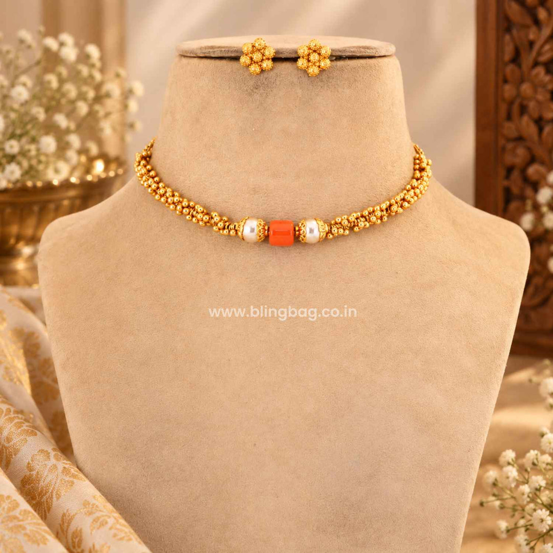 Golden Gulika Antique Jewellery Set- New Arrival