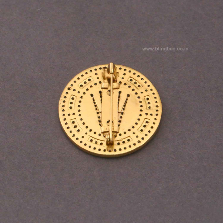 Golden Imperial Crown Brooch