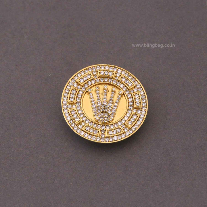 Golden Imperial Crown Brooch
