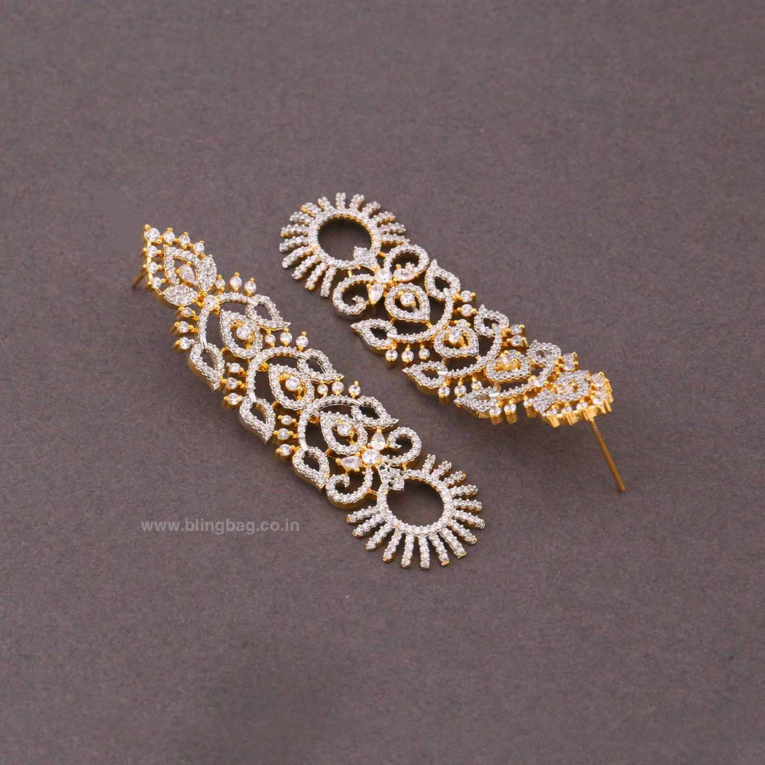 Golden Isabe Zirconia Danglers