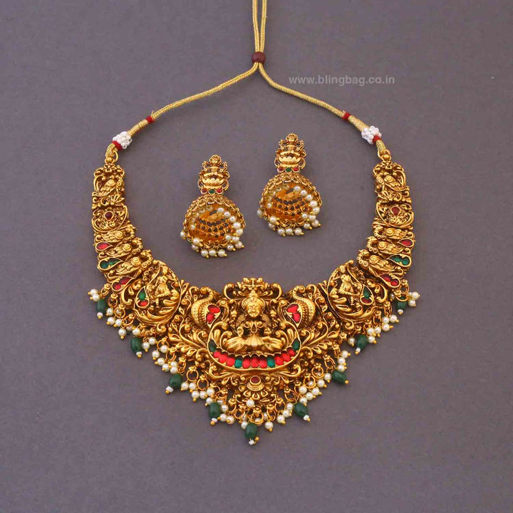 Golden Jagdambashree Bridal Temple Jewellery Set - New Arrival