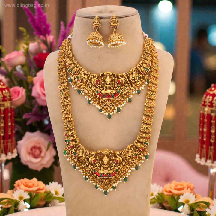 Golden Jagdambashree Bridal Temple Jewellery Set - New Arrival