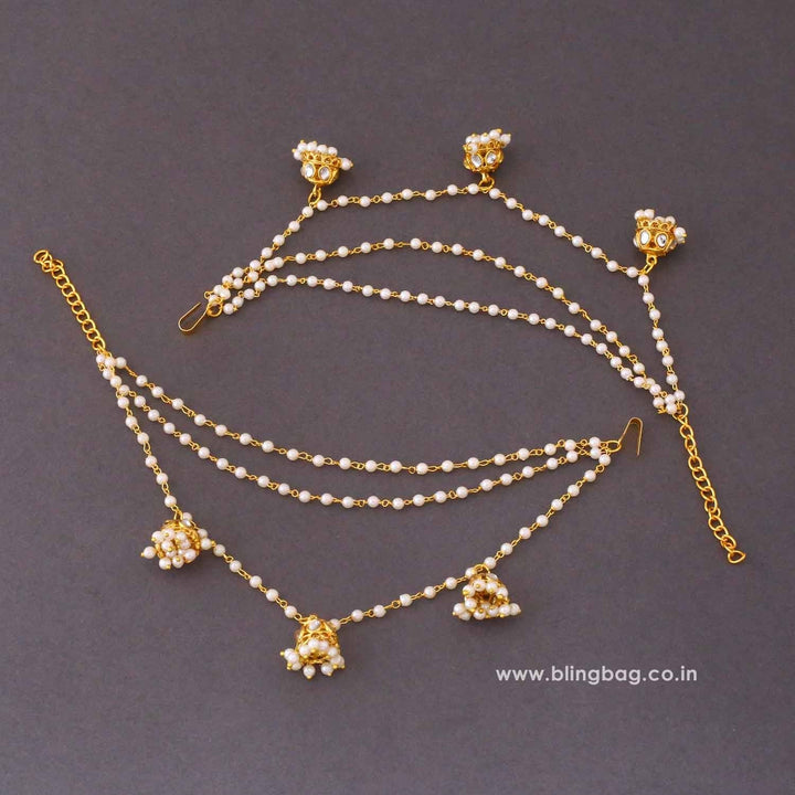 Golden Kaveena Antique Ear Chain