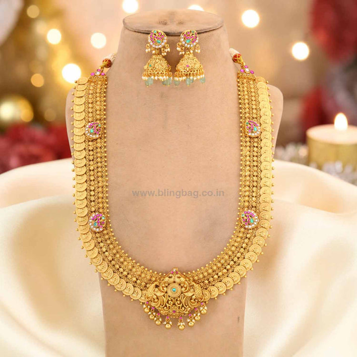 Golden Kavishshni Temple Jewellery Set- New Arrival
