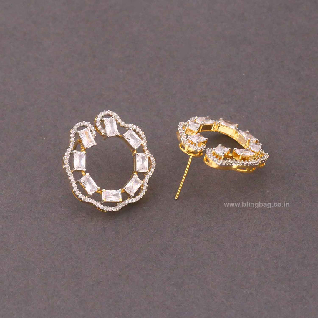 Golden Keiaa Zirconia Studs