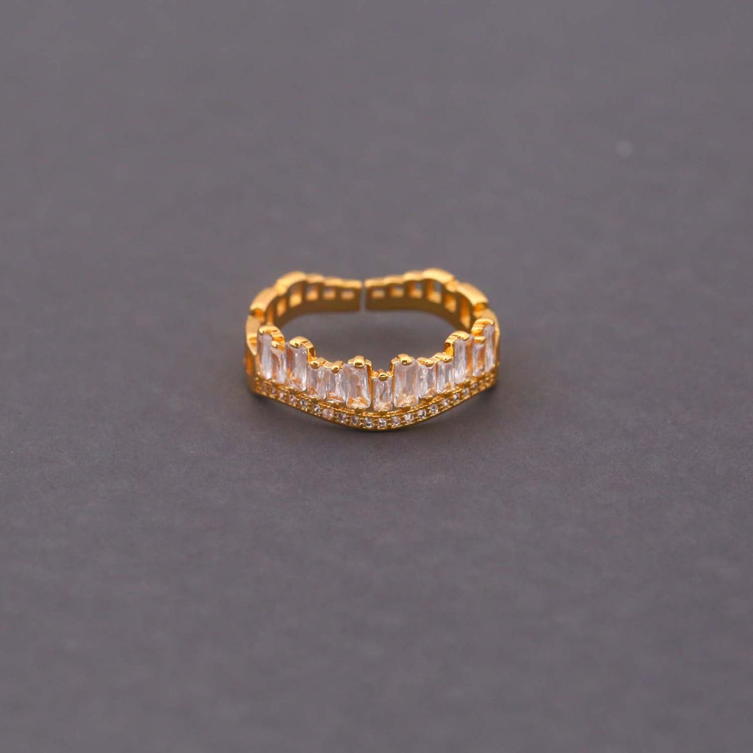 Golden Koa Zirconia Ring