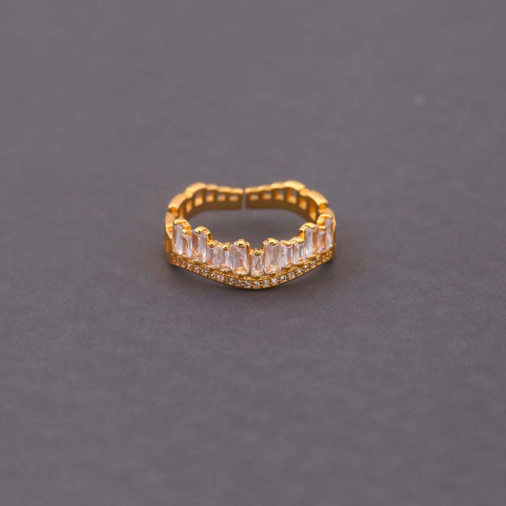 Golden Koa Zirconia Ring