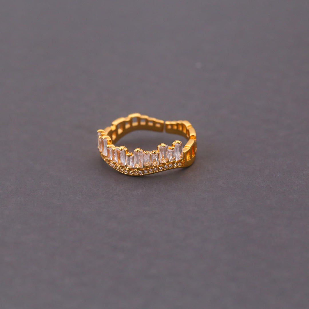 Golden Koa Zirconia Ring