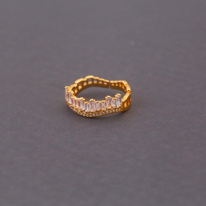 Golden Koa Zirconia Ring