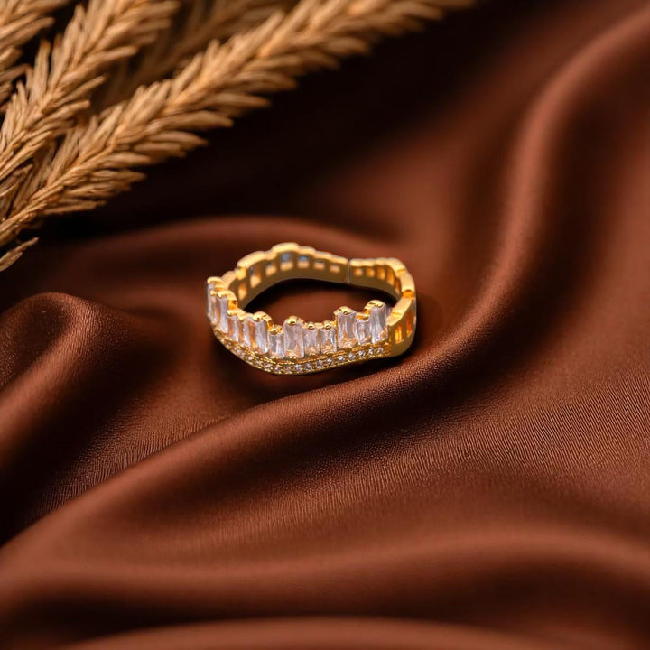 Golden Koa Zirconia Ring