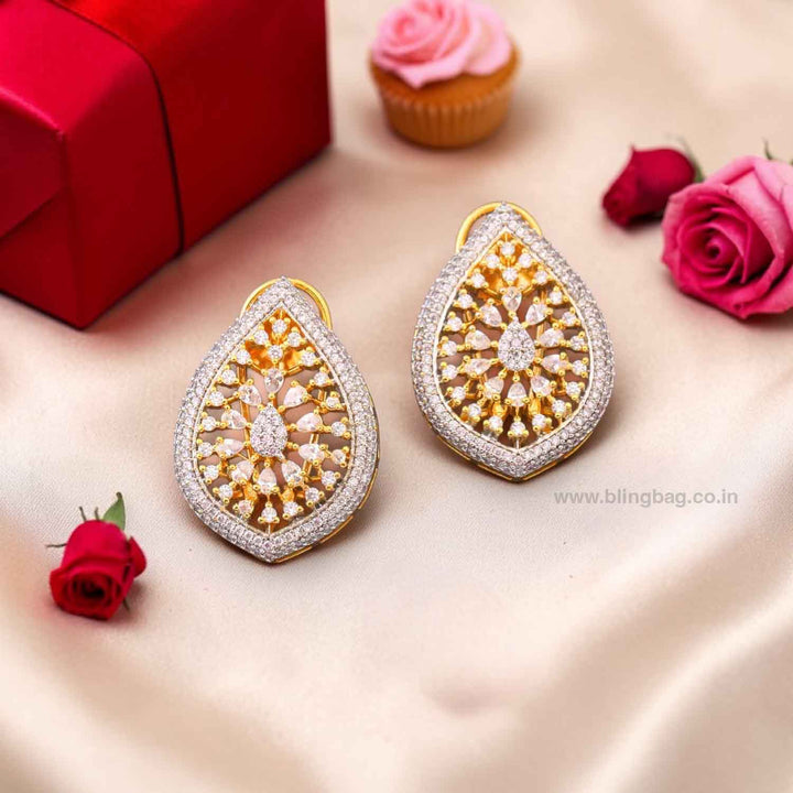 Golden Leitta Zirconia Studs