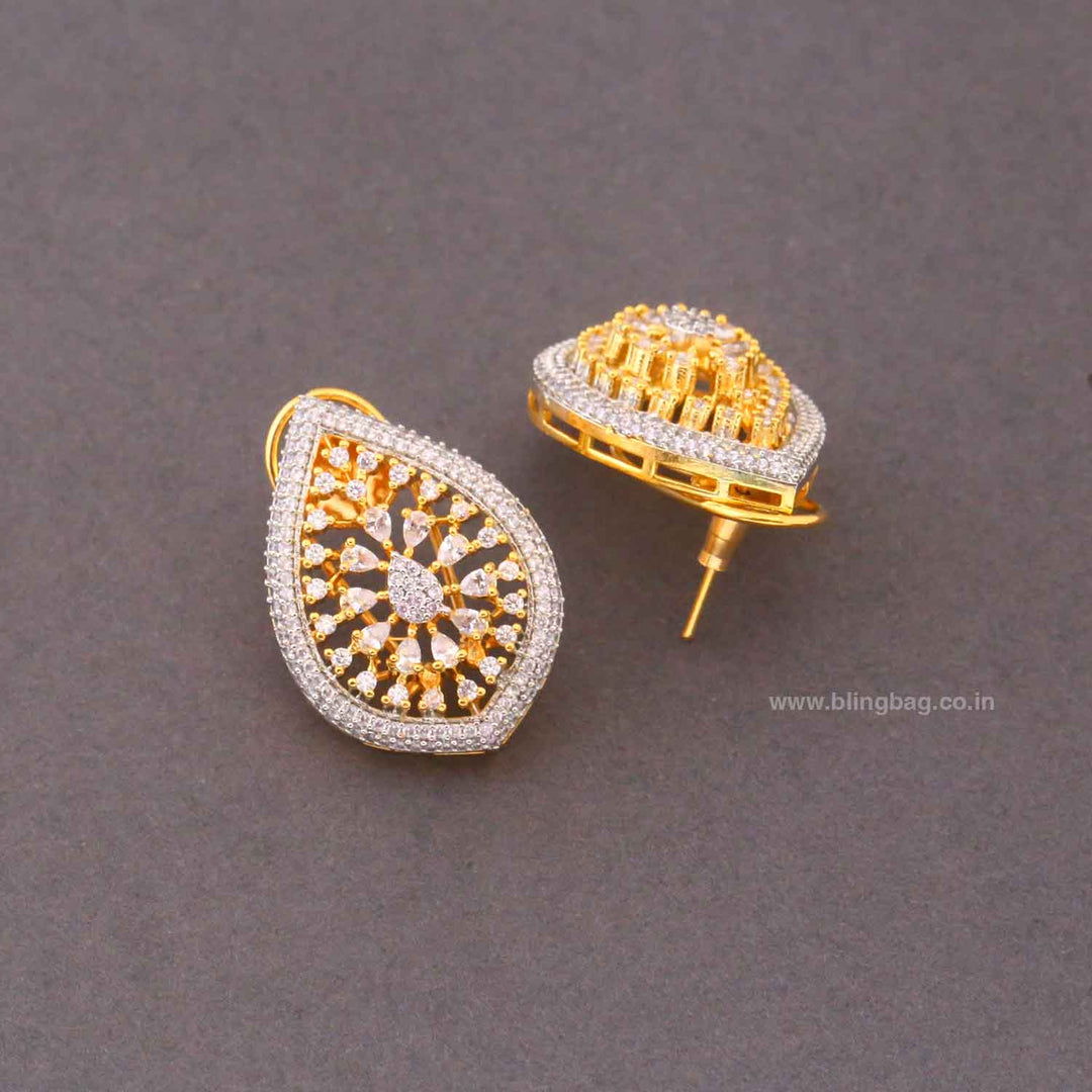 Golden Leitta Zirconia Studs