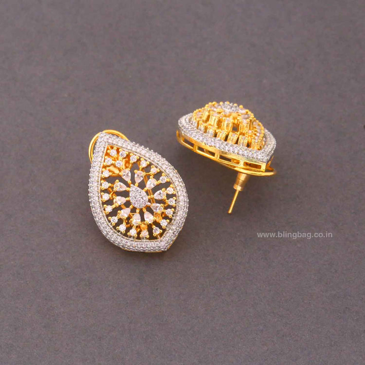 Golden Leitta Zirconia Studs