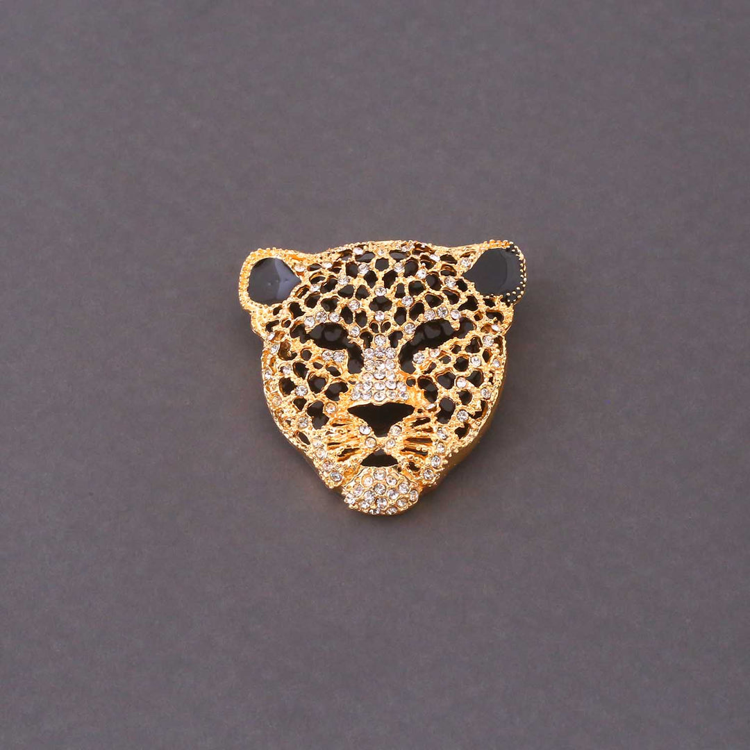 Golden Leopard Brooch