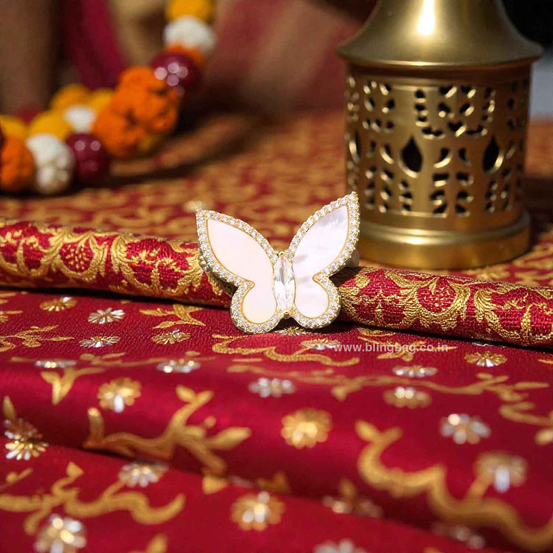 Golden Luxe Butterfly Brooch
