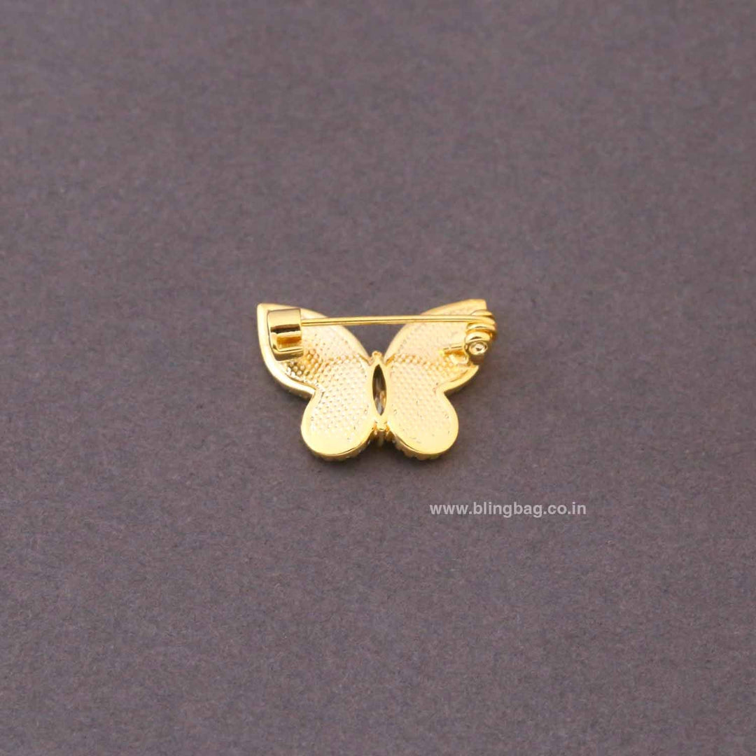 Golden Luxe Butterfly Brooch