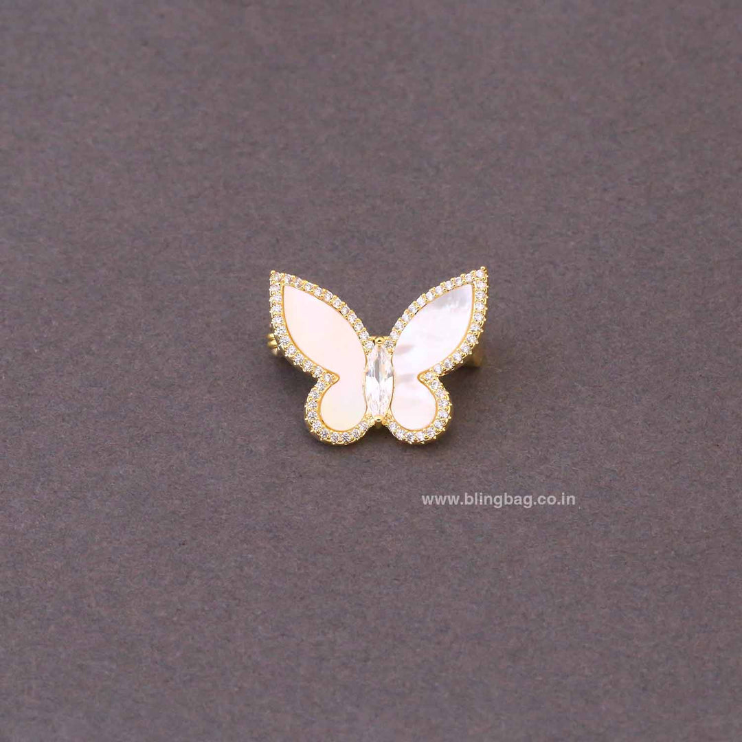Golden Luxe Butterfly Brooch