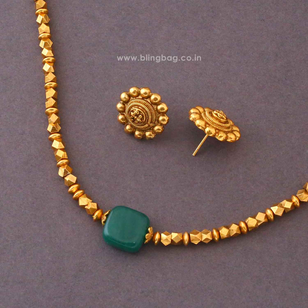 Golden Madhira Antique Jewellery Set- New Arrival