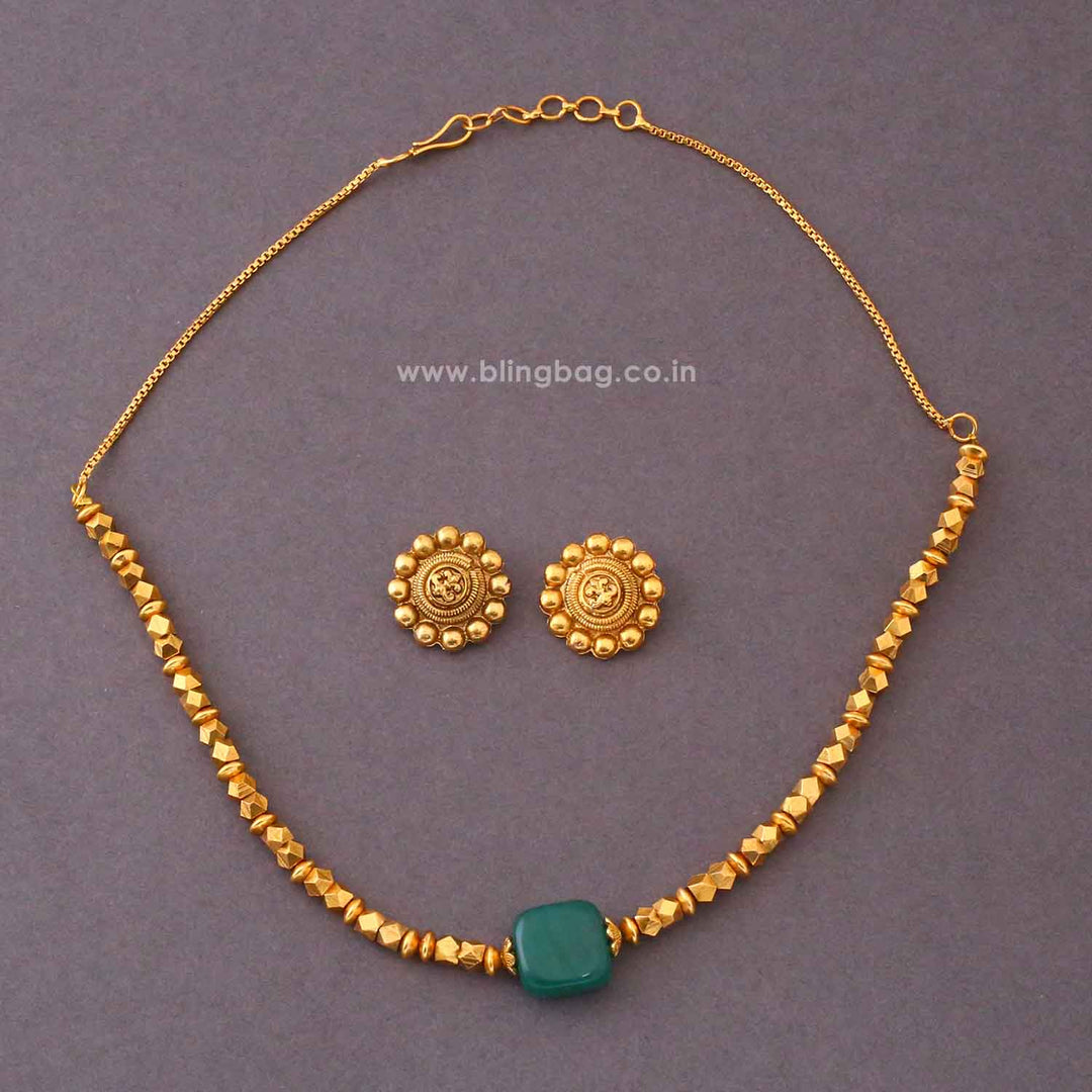 Golden Madhira Antique Jewellery Set- New Arrival