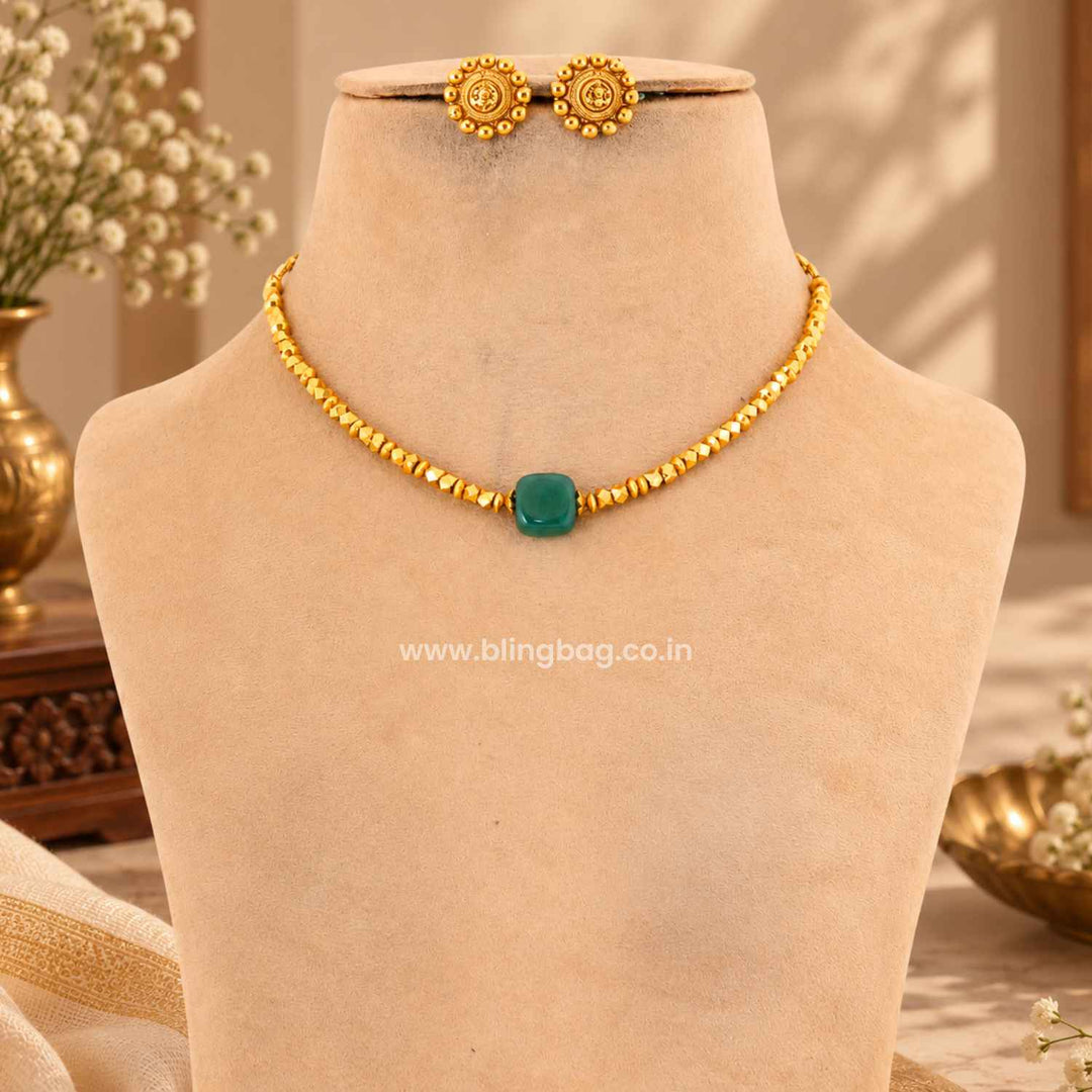 Golden Madhira Antique Jewellery Set- New Arrival